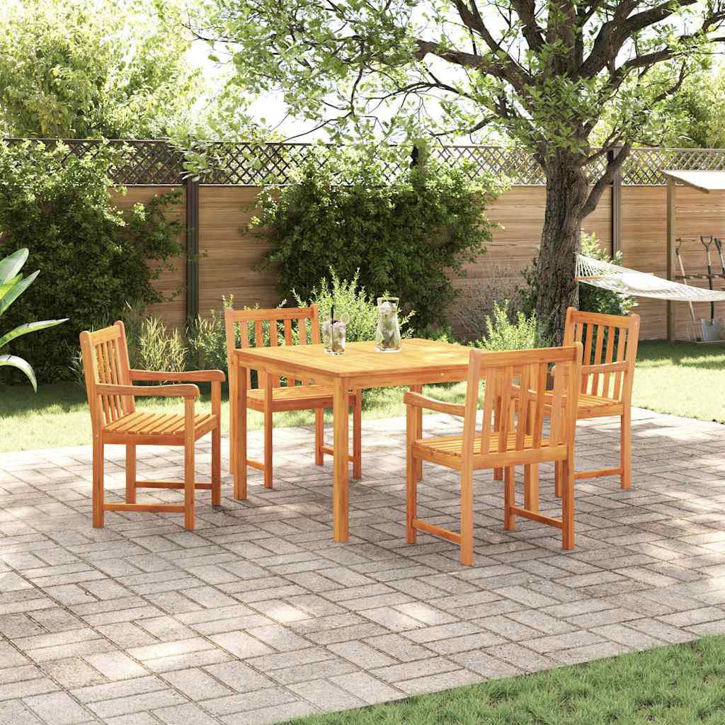 Ensemble de salle à manger pour jardin 5 pcs Marron - XIOS