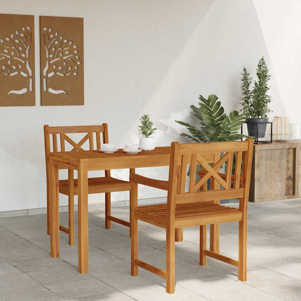 Ensemble de salle à manger pour jardin 3 pcs Marron - XIOS