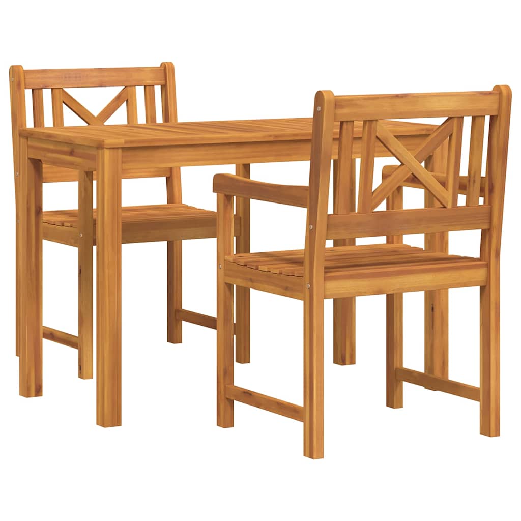 Ensemble de salle à manger pour jardin 3 pcs Marron - XIOS
