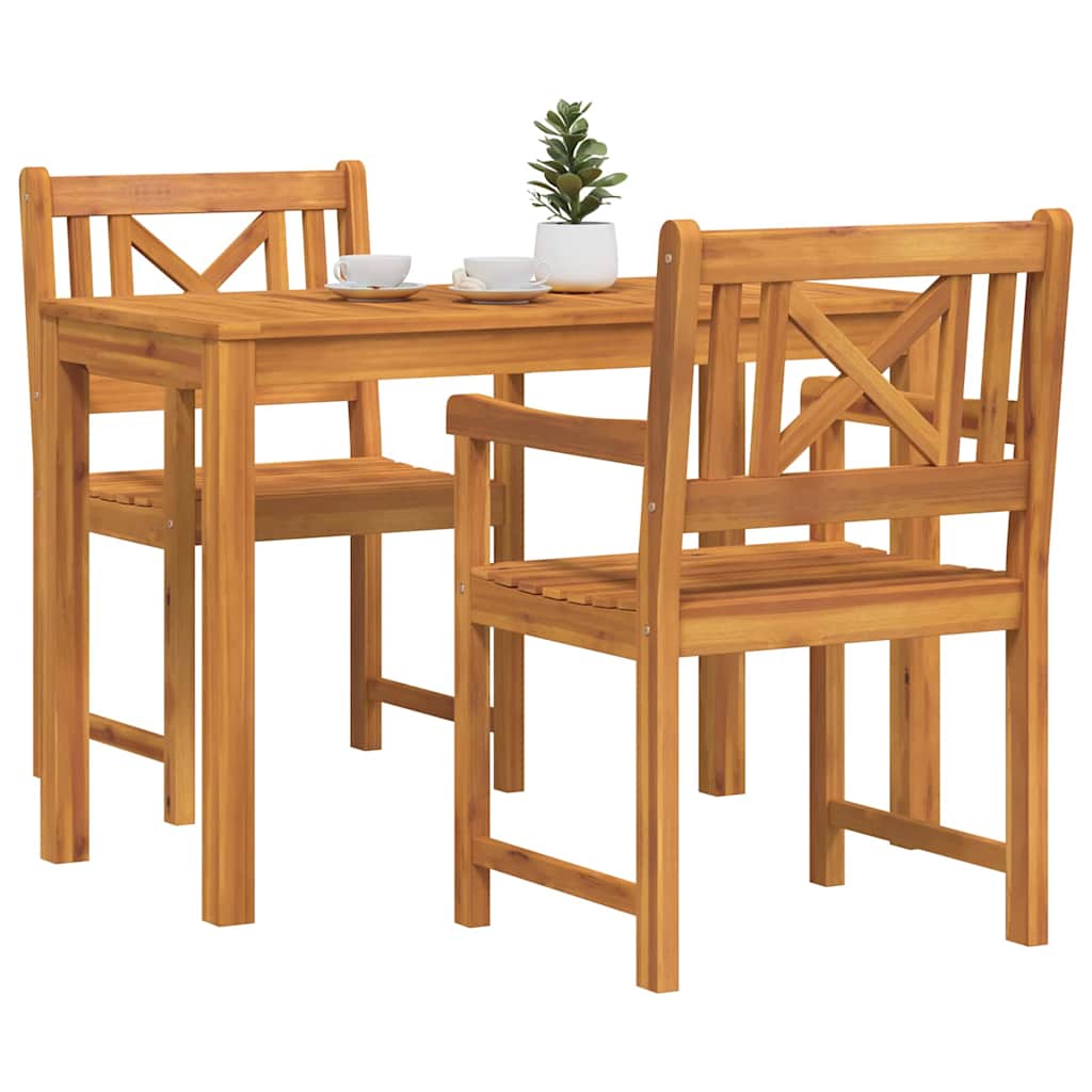 Ensemble de salle à manger pour jardin 3 pcs Marron - XIOS