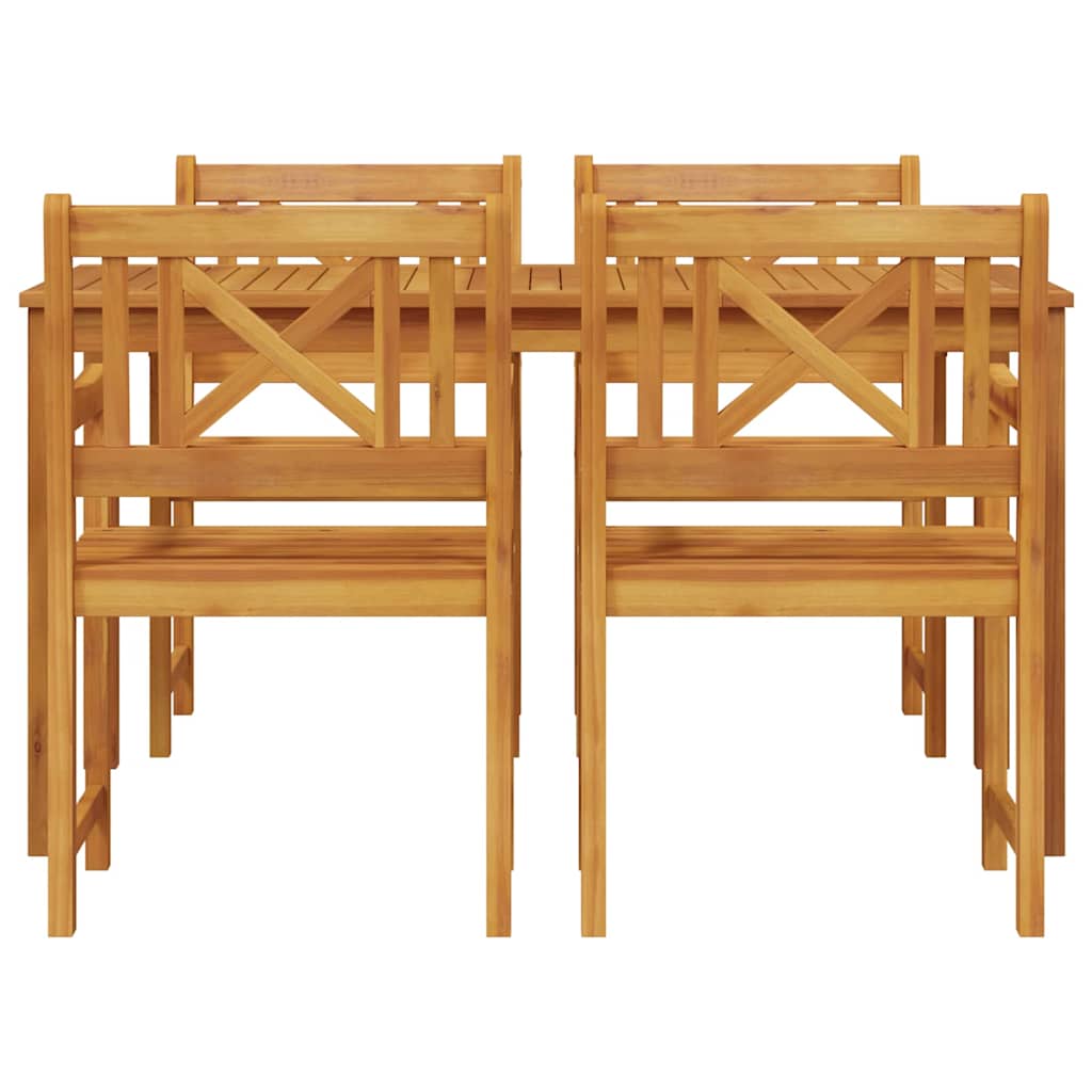 Ensemble de salle à manger pour jardin 5 pcs Marron - XIOS