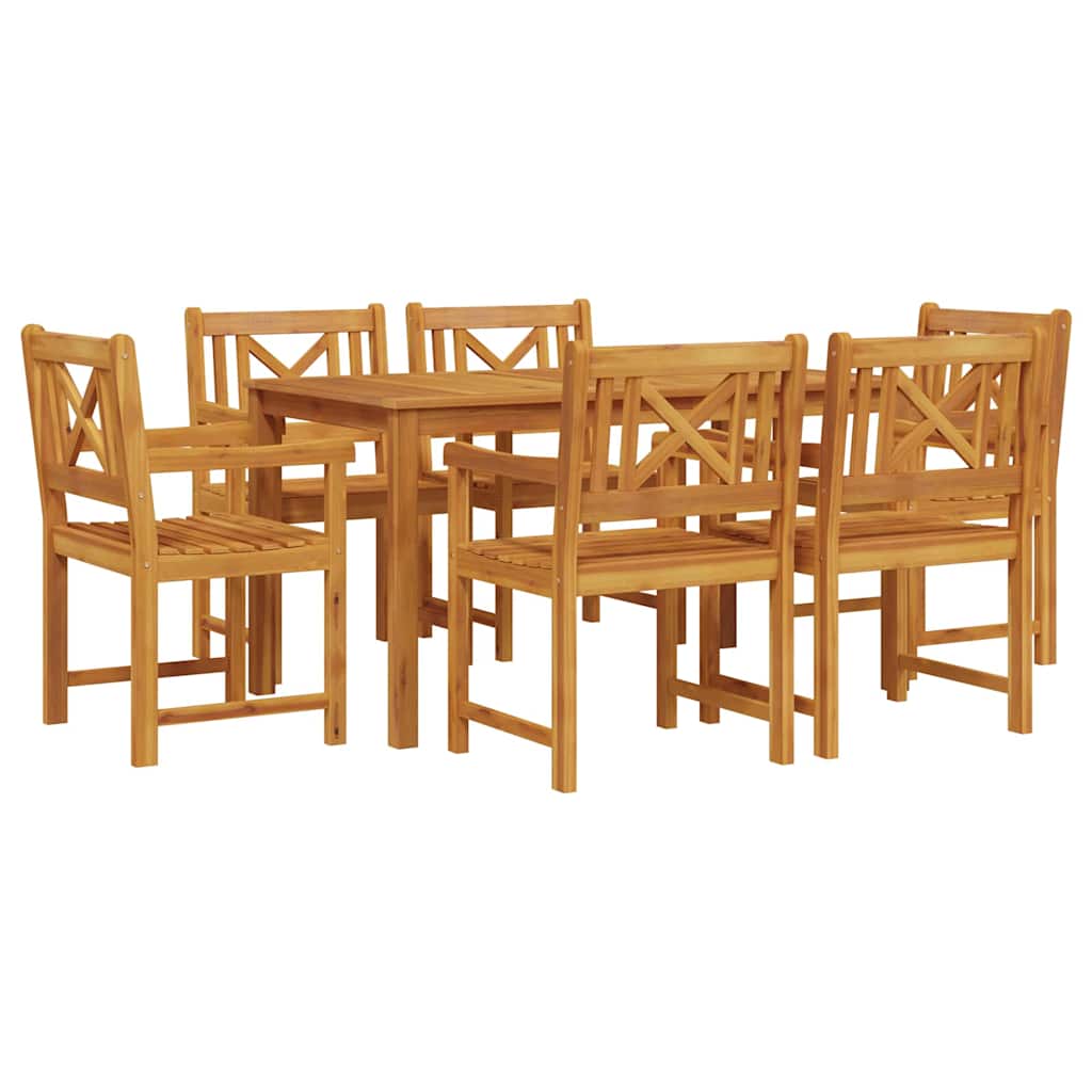 Ensemble de salle à manger pour jardin 7 pcs Marron - XIOS