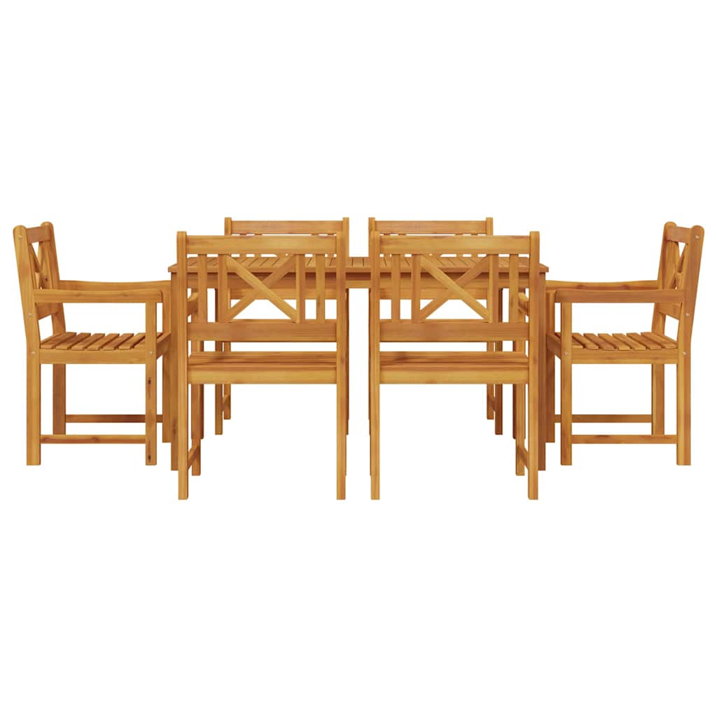 Ensemble de salle à manger pour jardin 7 pcs Marron - XIOS