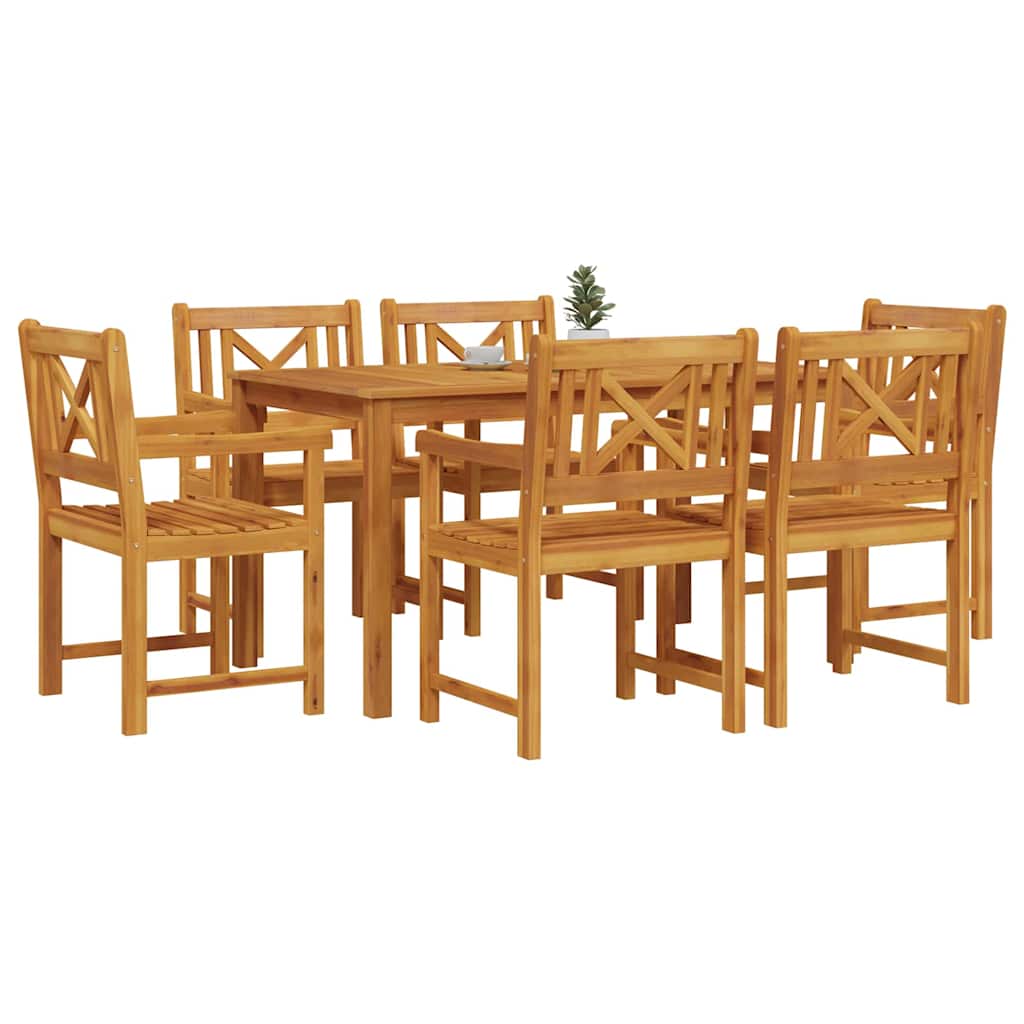 Ensemble de salle à manger pour jardin 7 pcs Marron - XIOS