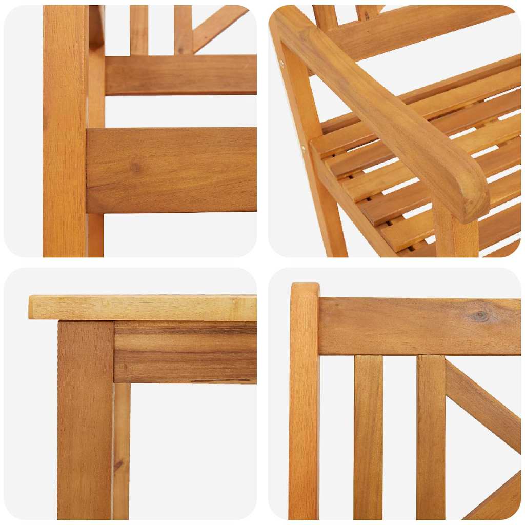 Ensemble de salle à manger pour jardin 5 pcs Marron - XIOS