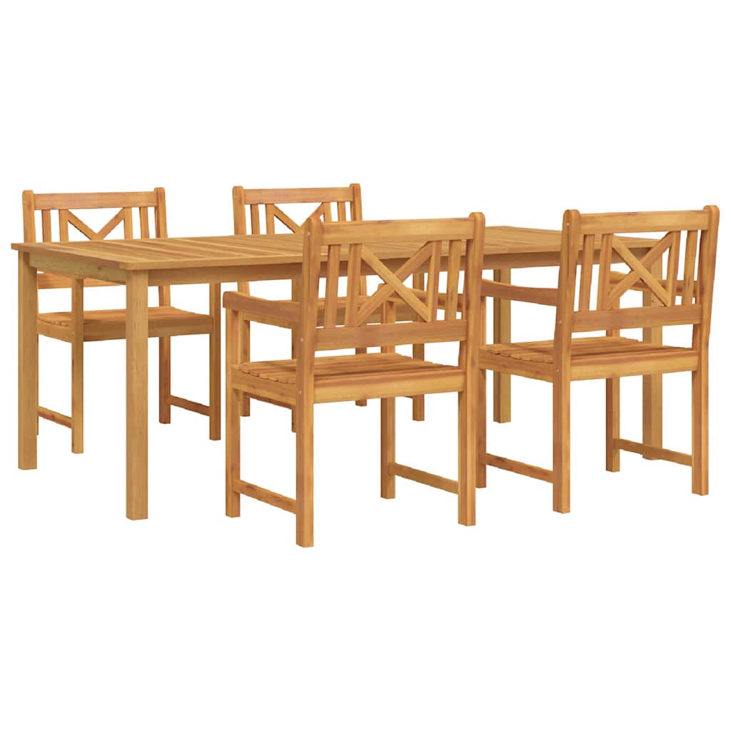 Ensemble de salle à manger pour jardin 5 pcs Marron - XIOS