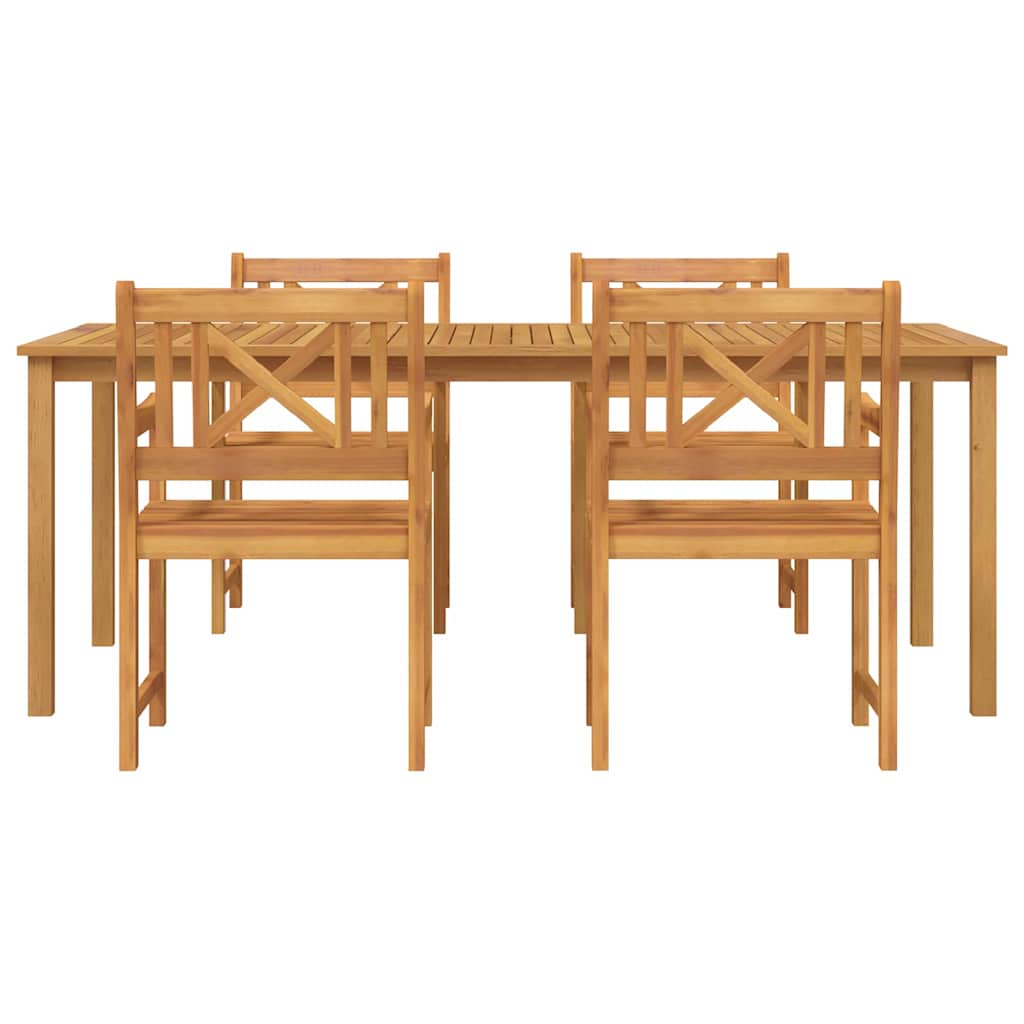 Ensemble de salle à manger pour jardin 5 pcs Marron - XIOS