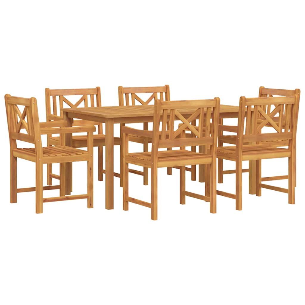 Ensemble de salle à manger pour jardin 7 pcs Marron - XIOS