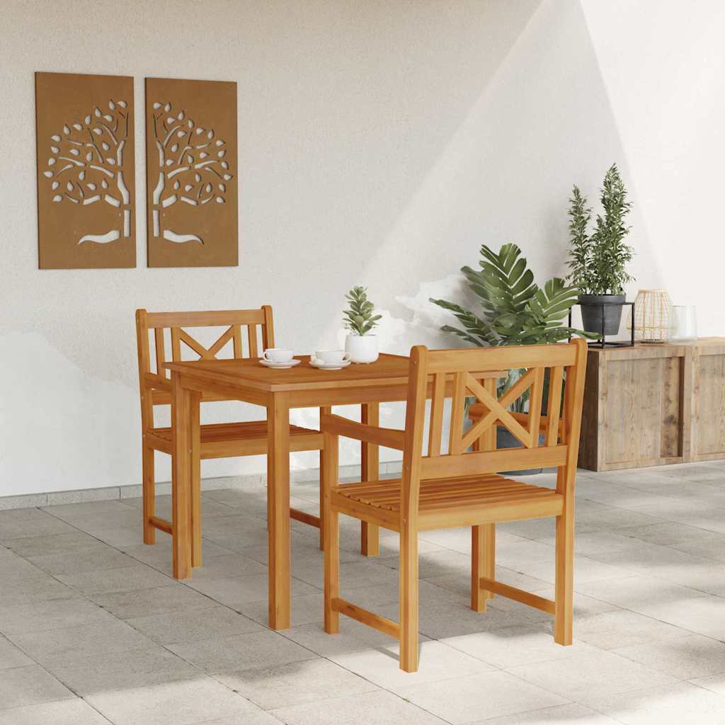 Ensemble de salle à manger pour jardin 3 pcs Marron - XIOS