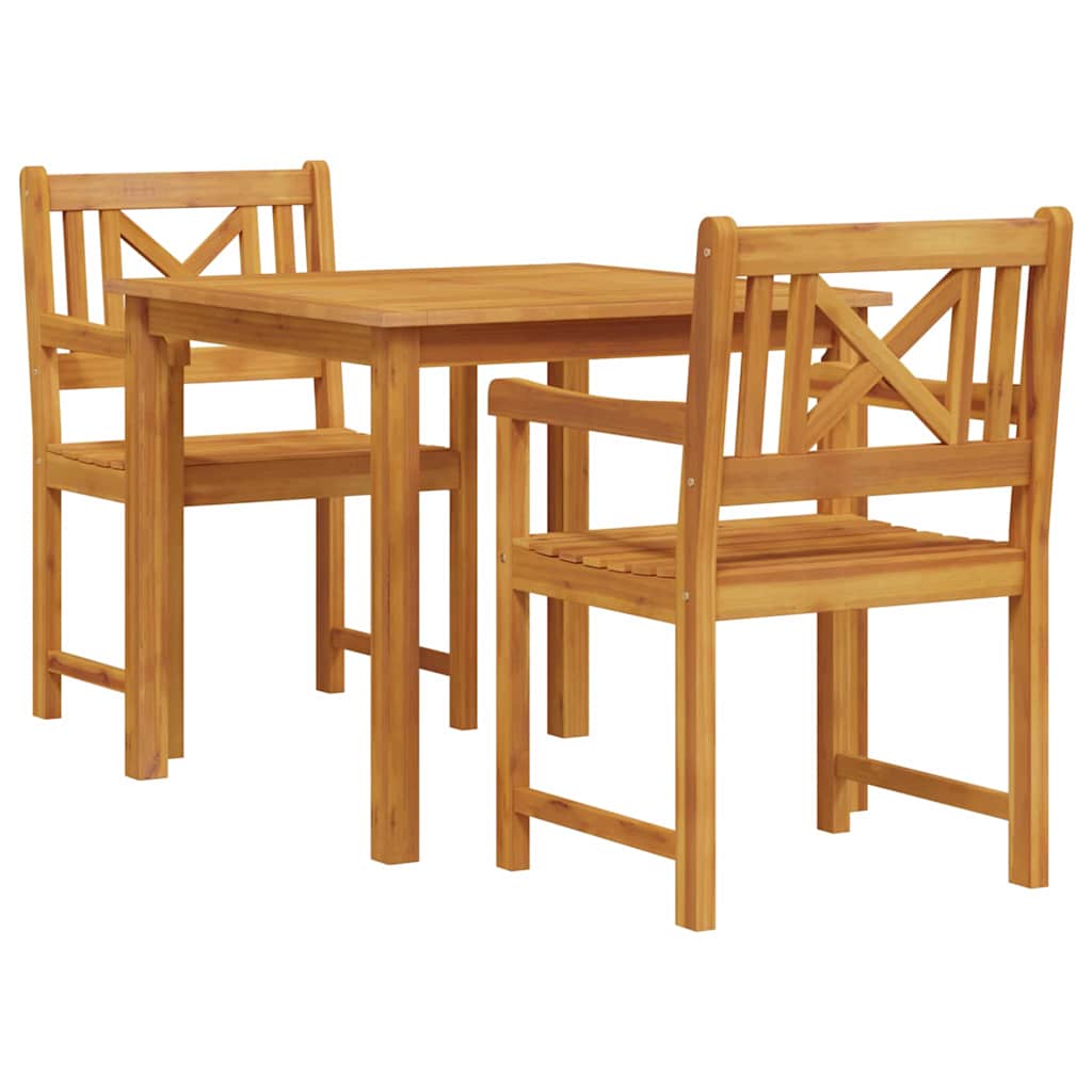 Ensemble de salle à manger pour jardin 3 pcs Marron - XIOS