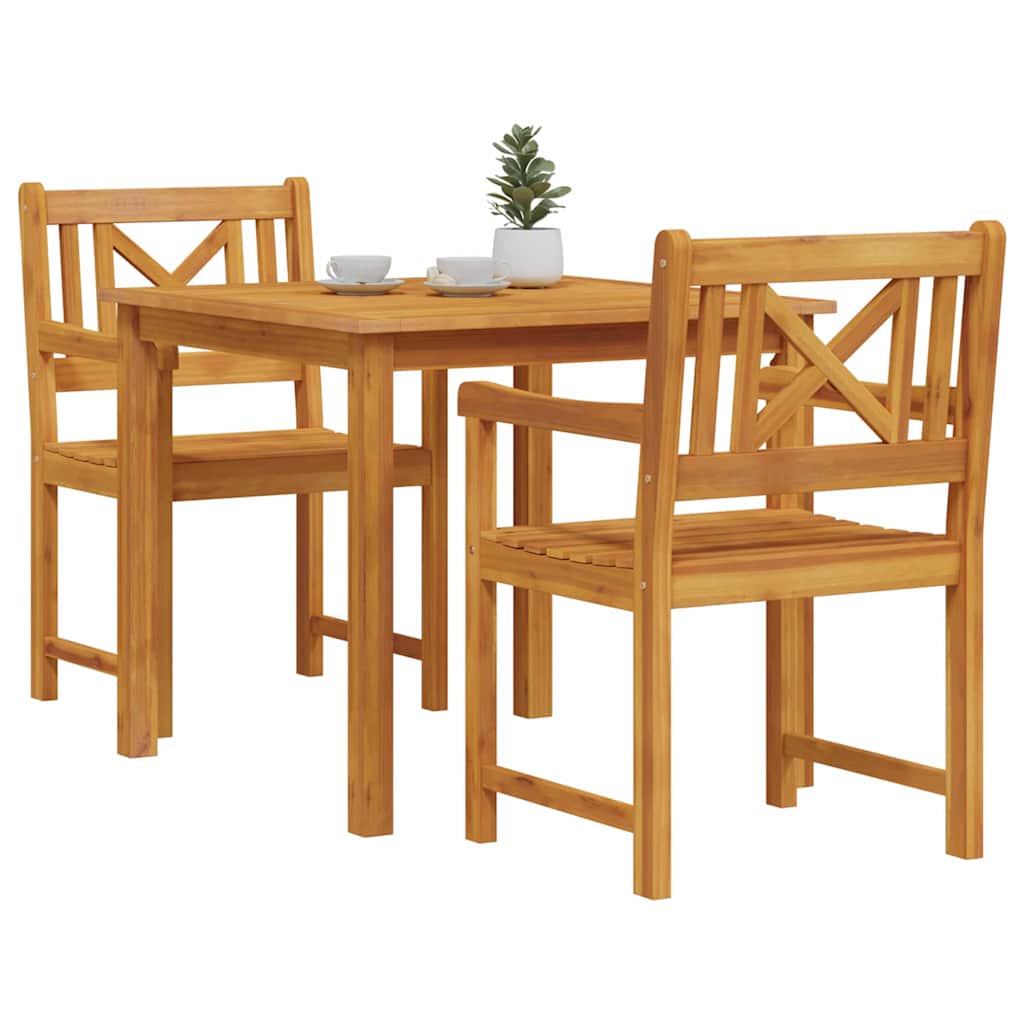 Ensemble de salle à manger pour jardin 3 pcs Marron - XIOS