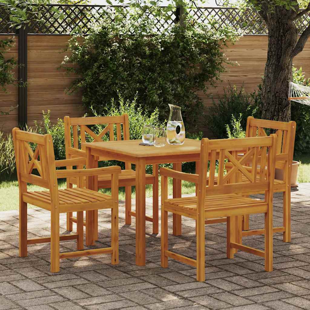 Ensemble de salle à manger pour jardin 5 pcs Marron - XIOS