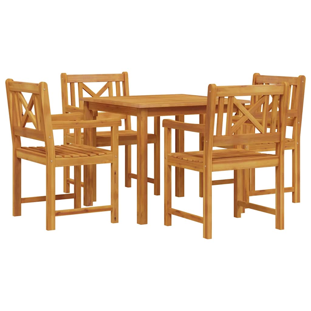 Ensemble de salle à manger pour jardin 5 pcs Marron - XIOS