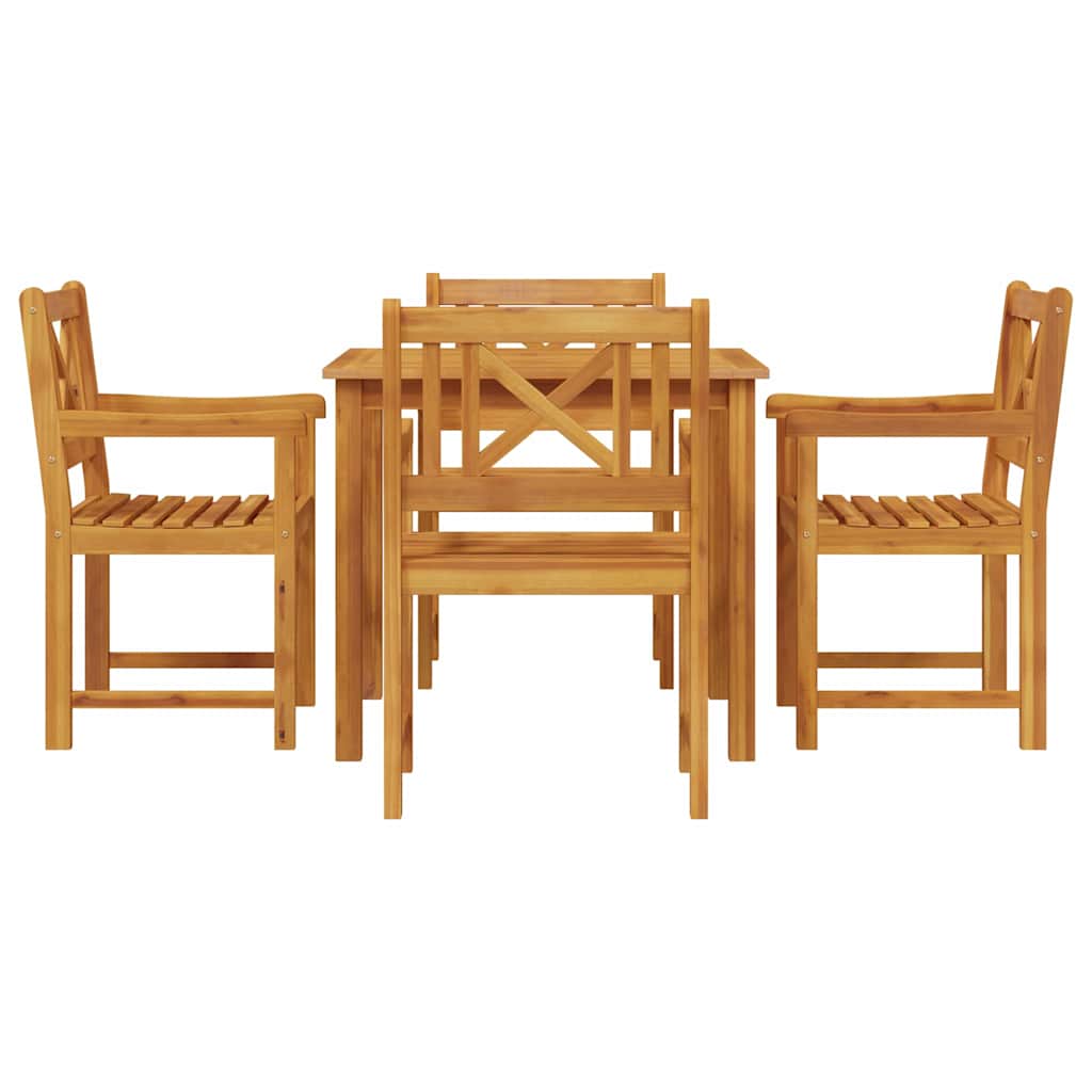 Ensemble de salle à manger pour jardin 5 pcs Marron - XIOS