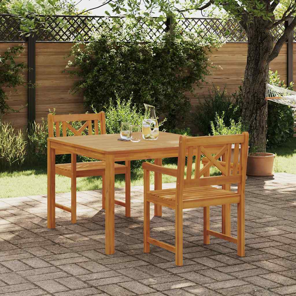 Ensemble de salle à manger pour jardin 3 pcs Marron - XIOS