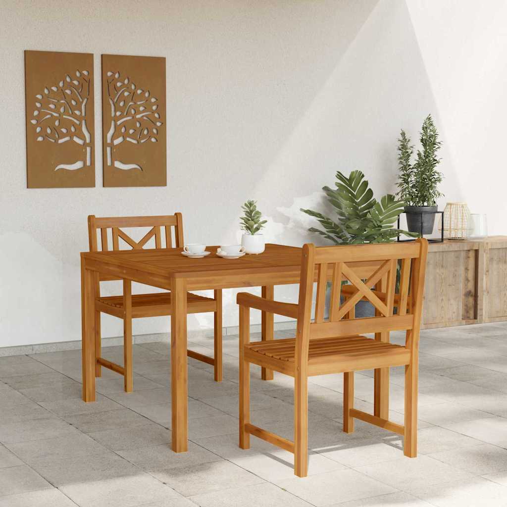 Ensemble de salle à manger pour jardin 3 pcs Marron - XIOS