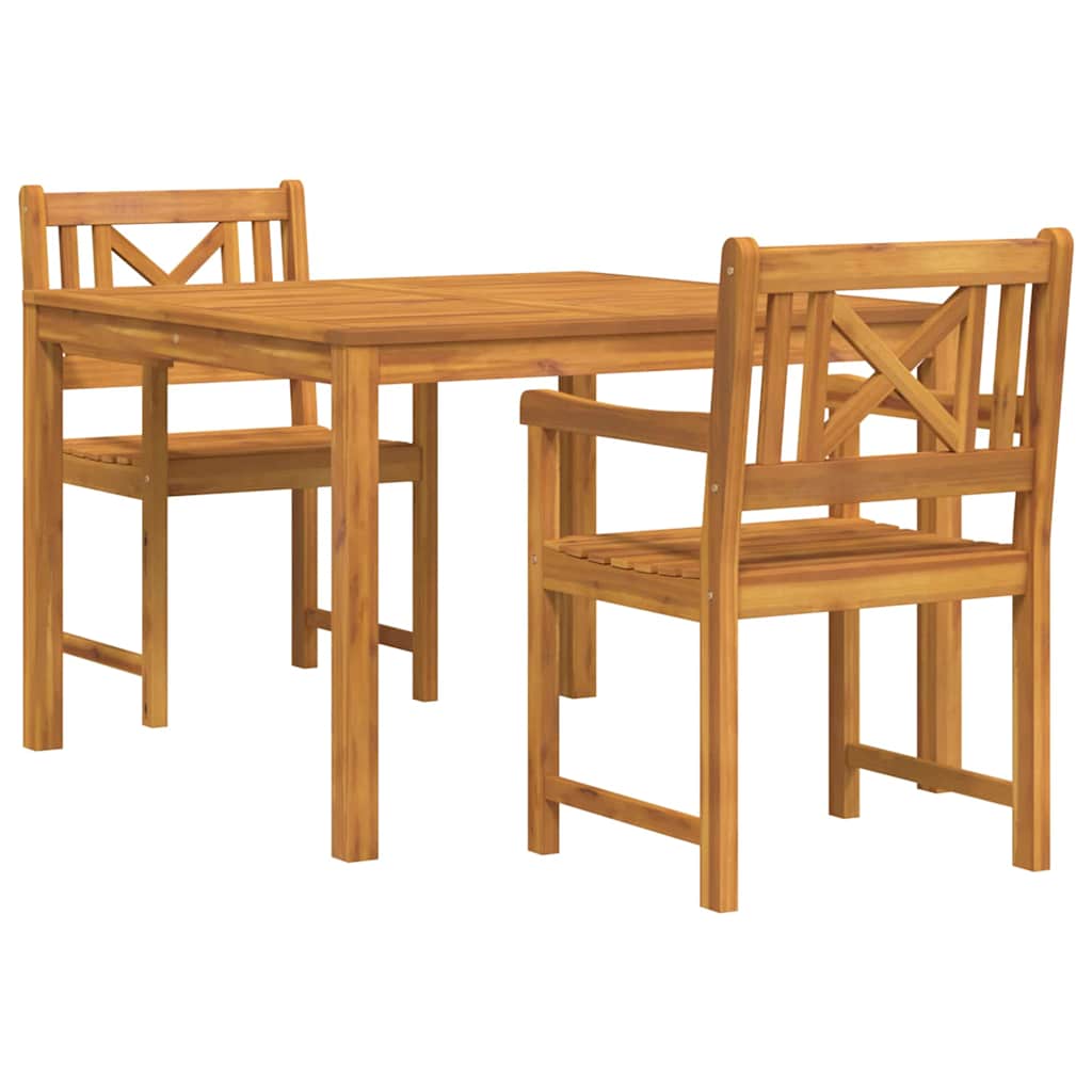Ensemble de salle à manger pour jardin 3 pcs Marron - XIOS