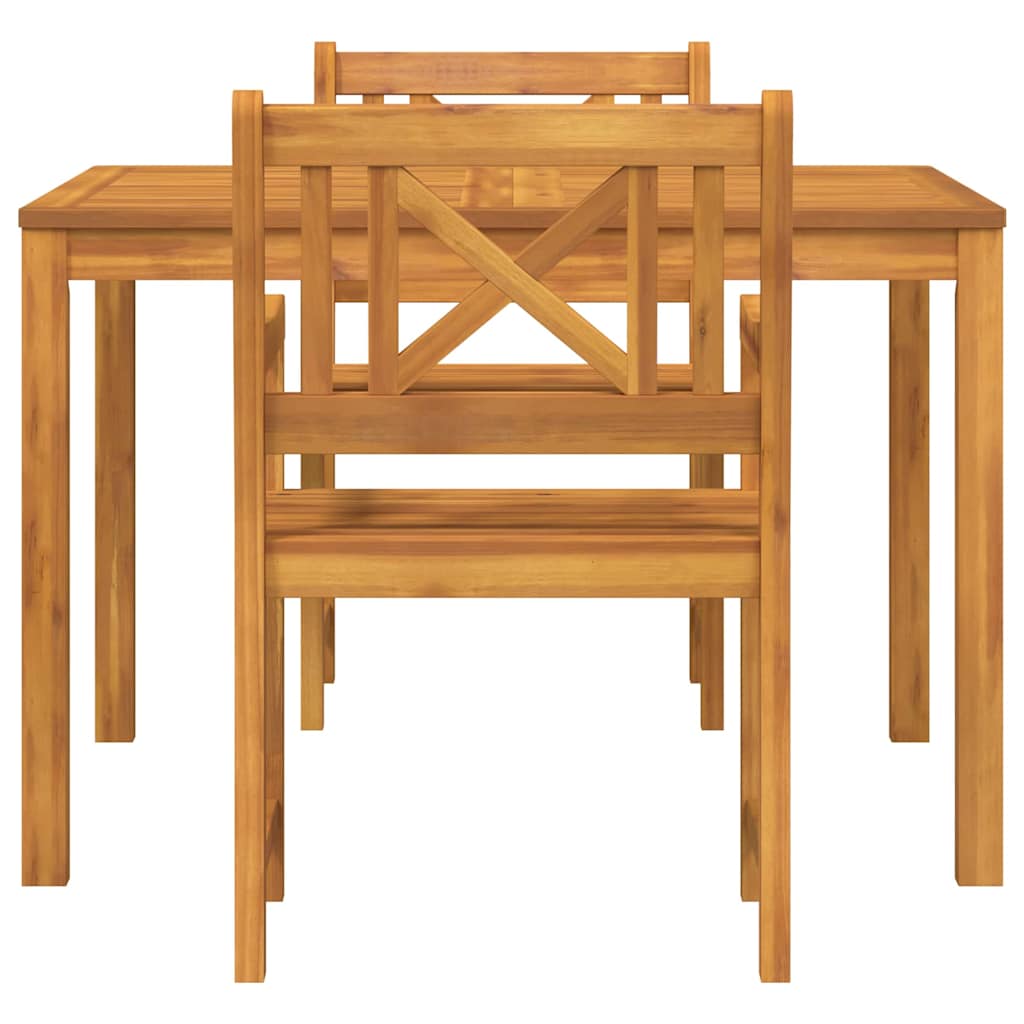 Ensemble de salle à manger pour jardin 3 pcs Marron - XIOS