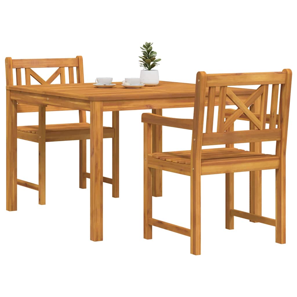 Ensemble de salle à manger pour jardin 3 pcs Marron - XIOS