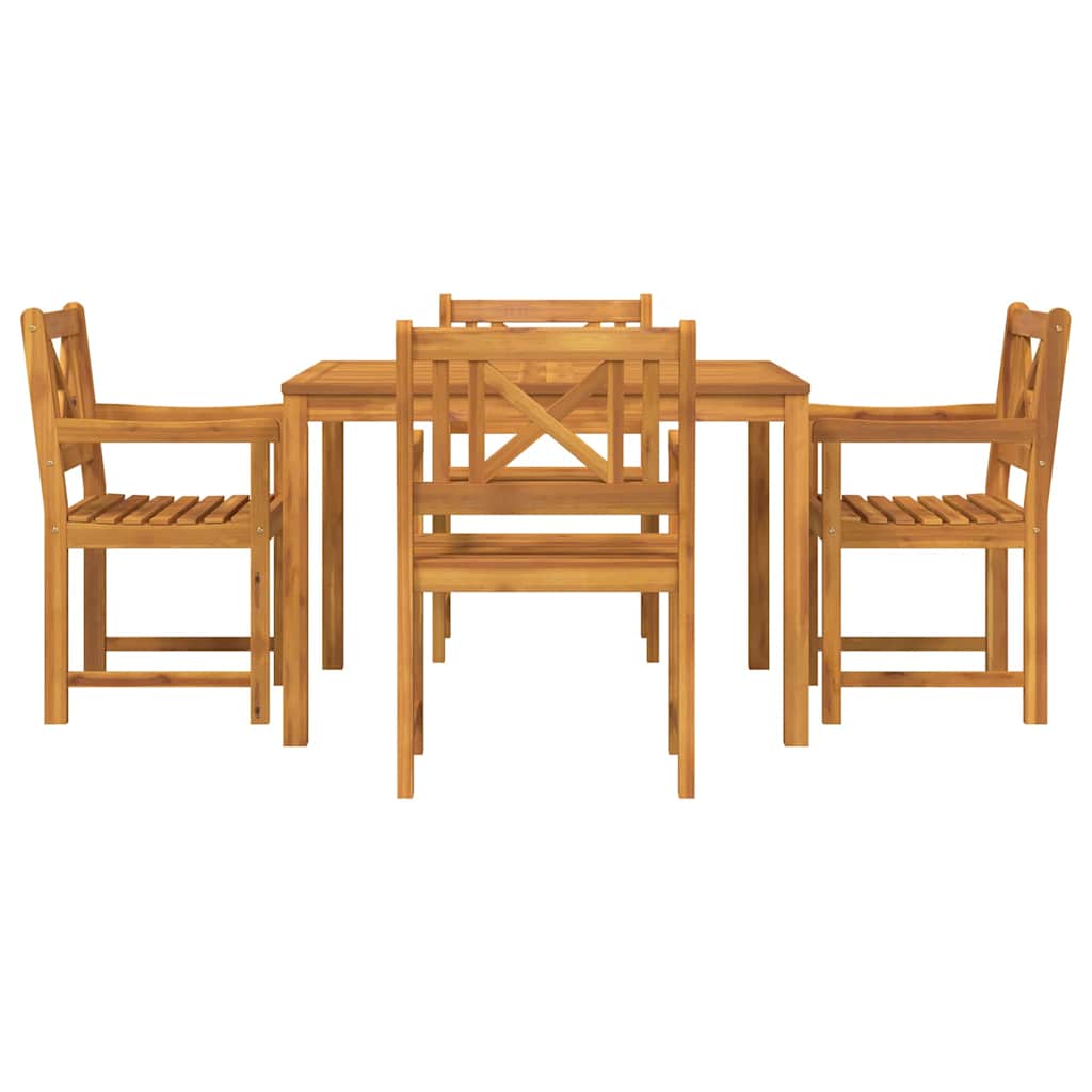 Ensemble de salle à manger pour jardin 5 pcs Marron - XIOS