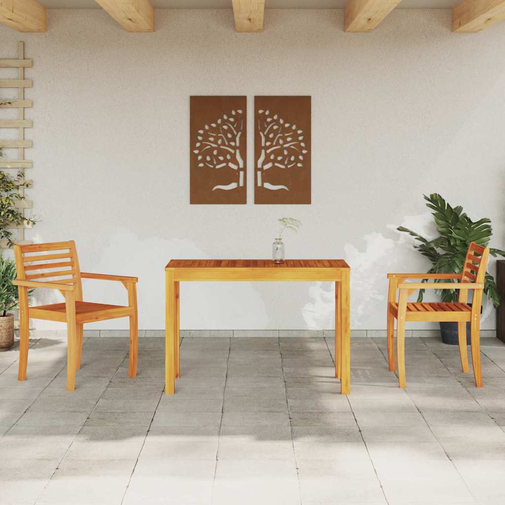 Ensemble de salle à manger pour jardin 3 pcs Marron - XIOS