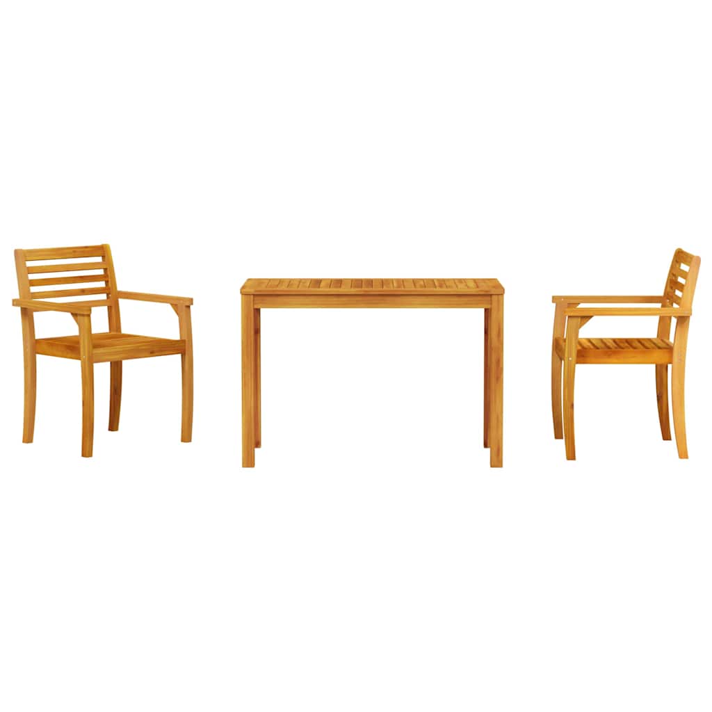 Ensemble de salle à manger pour jardin 3 pcs Marron - XIOS