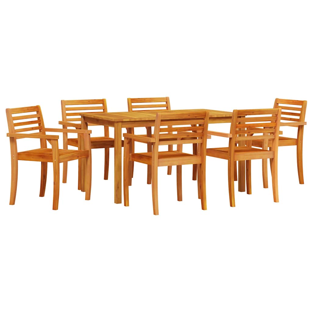 Ensemble de salle à manger pour jardin 7 pcs Marron - XIOS