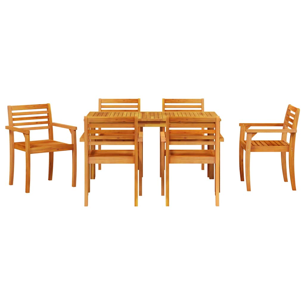 Ensemble de salle à manger pour jardin 7 pcs Marron - XIOS