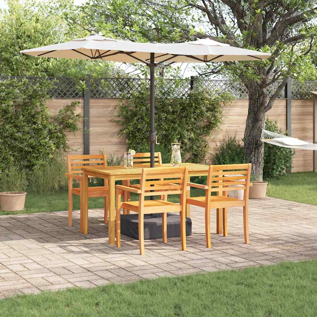Ensemble de salle à manger pour jardin 5 pcs Marron - XIOS
