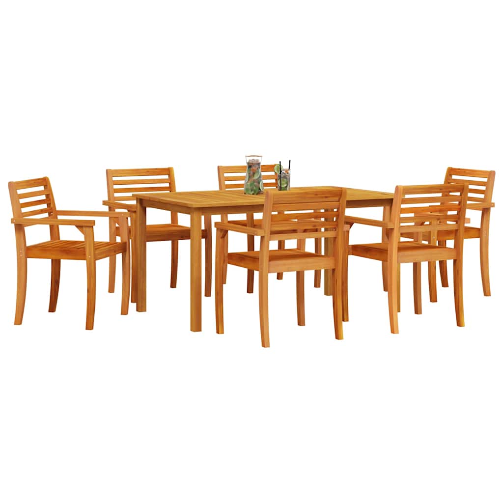 Ensemble de salle à manger pour jardin 7 pcs Marron - XIOS