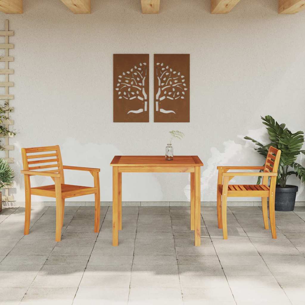 Ensemble de salle à manger pour jardin 3 pcs Marron - XIOS