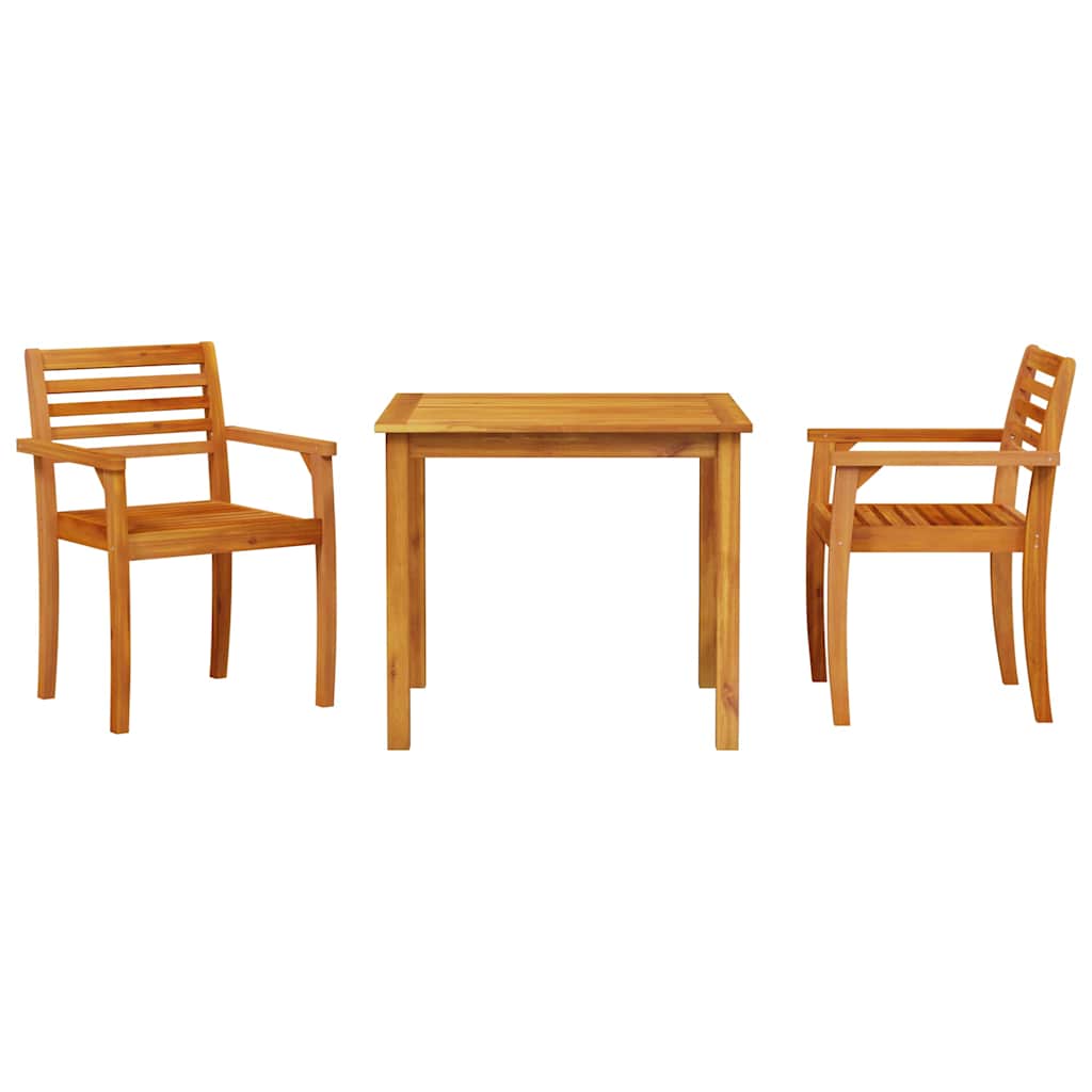 Ensemble de salle à manger pour jardin 3 pcs Marron - XIOS