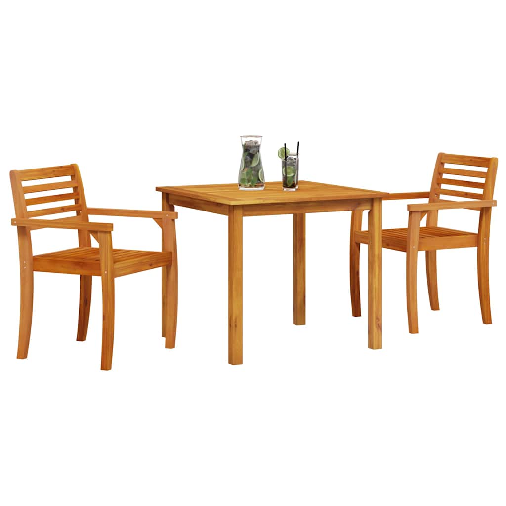 Ensemble de salle à manger pour jardin 3 pcs Marron - XIOS