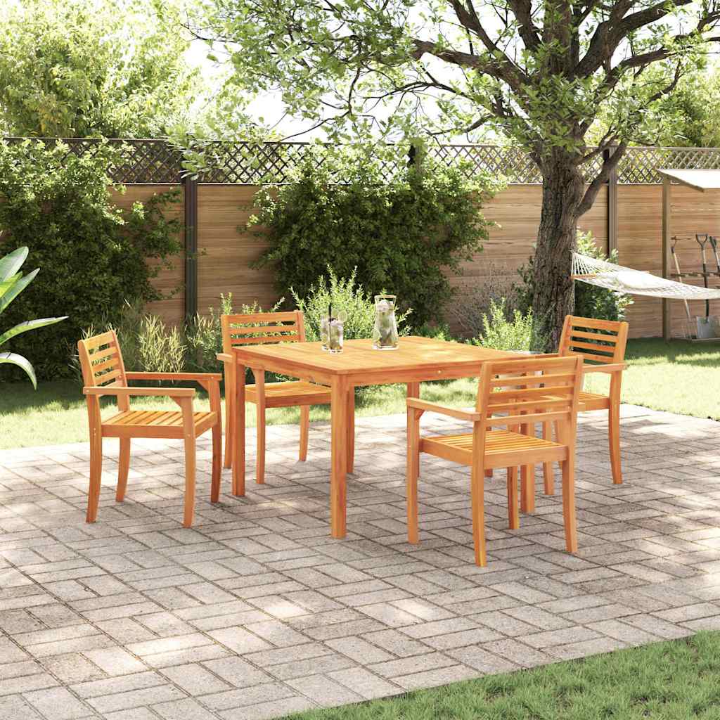Ensemble de salle à manger pour jardin 5 pcs Marron - XIOS