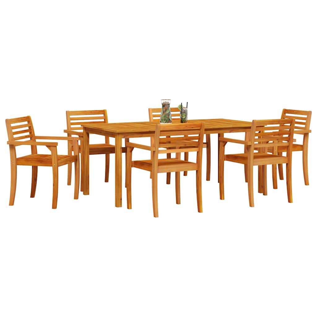 Ensemble de salle à manger pour jardin 7 pcs Marron - XIOS