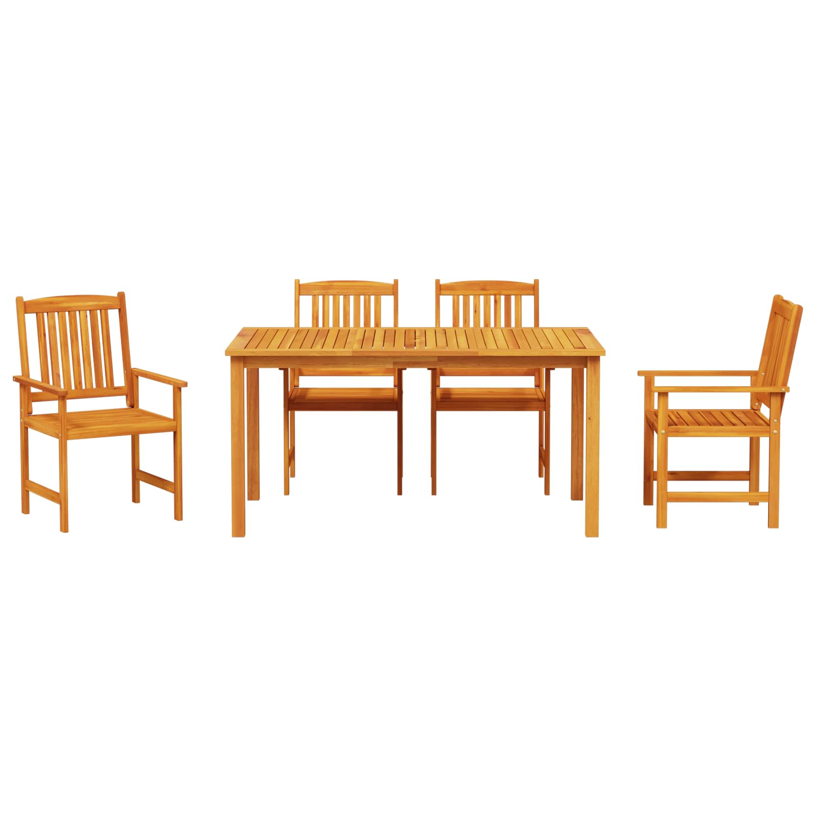Ensemble de salle à manger pour jardin 5 pcs Marron - XIOS