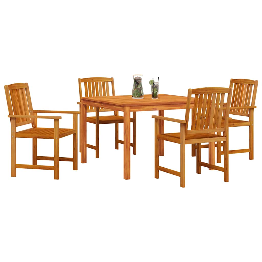 Ensemble de salle à manger pour jardin 5 pcs Marron - XIOS