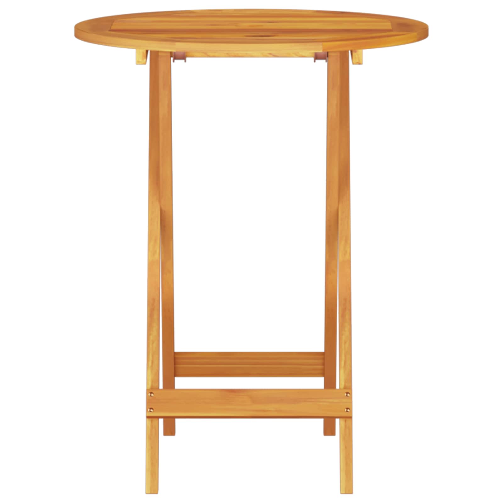 Ensemble bistro pliant 3 pcs Marron Bois d'Acacia Massif - XIOS