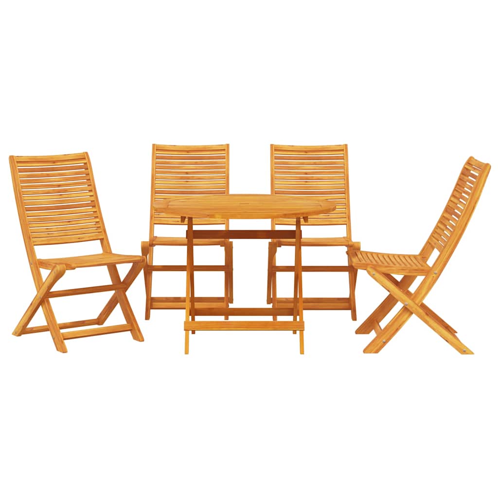 Ensemble de salle à manger pour jardin 5 pcs Marron