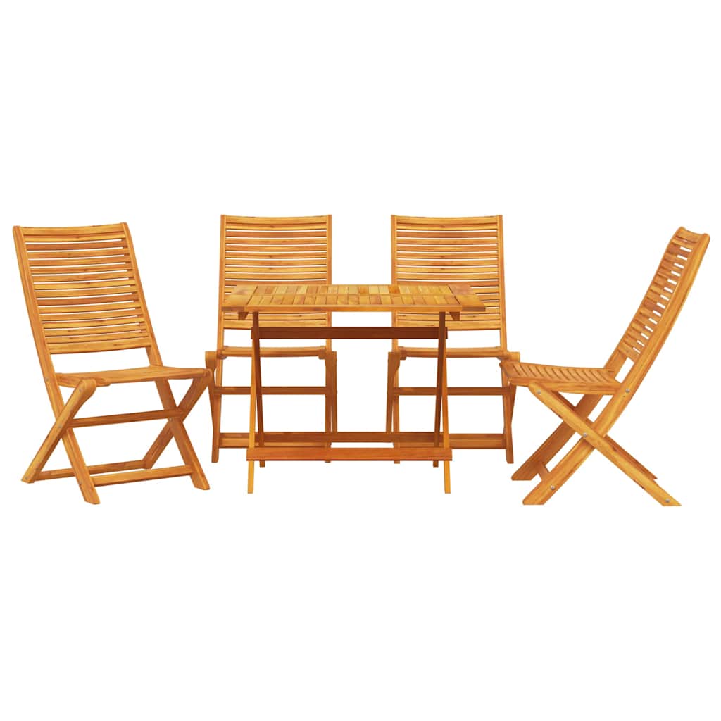 Ensemble de salle à manger pour jardin 5 pcs Marron