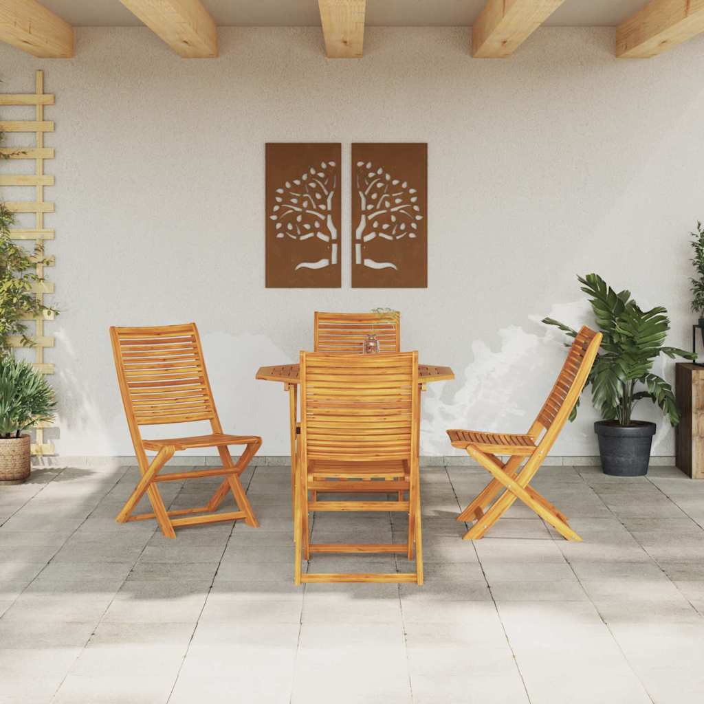 Ensemble de salle à manger pour jardin 5 pcs Marron - XIOS