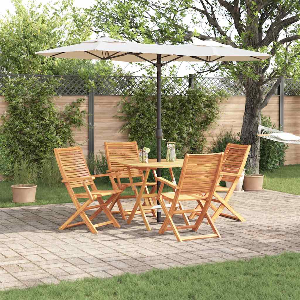 Ensemble de salle à manger pour jardin 5 pcs Marron - XIOS