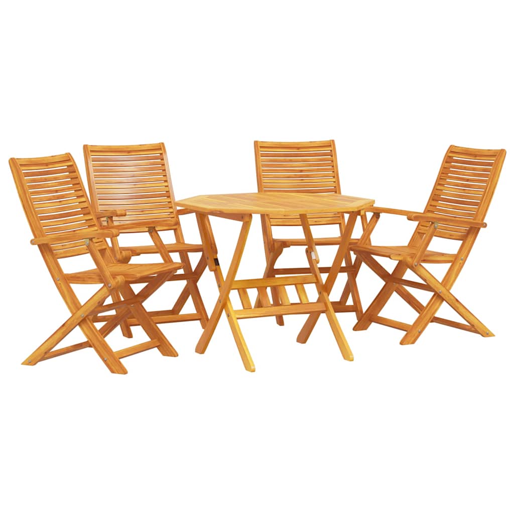 Ensemble de salle à manger pour jardin 5 pcs Marron - XIOS