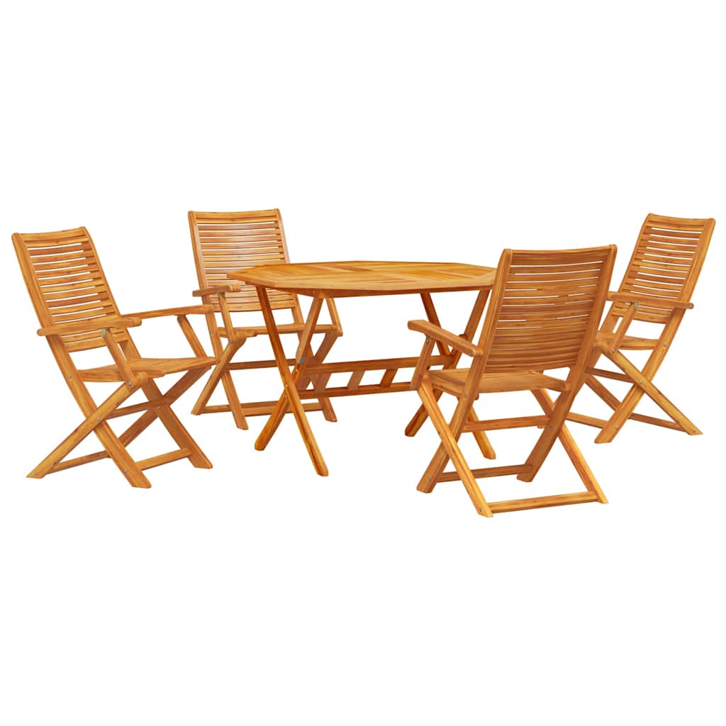 Ensemble de salle à manger pour jardin 5 pcs Marron - XIOS