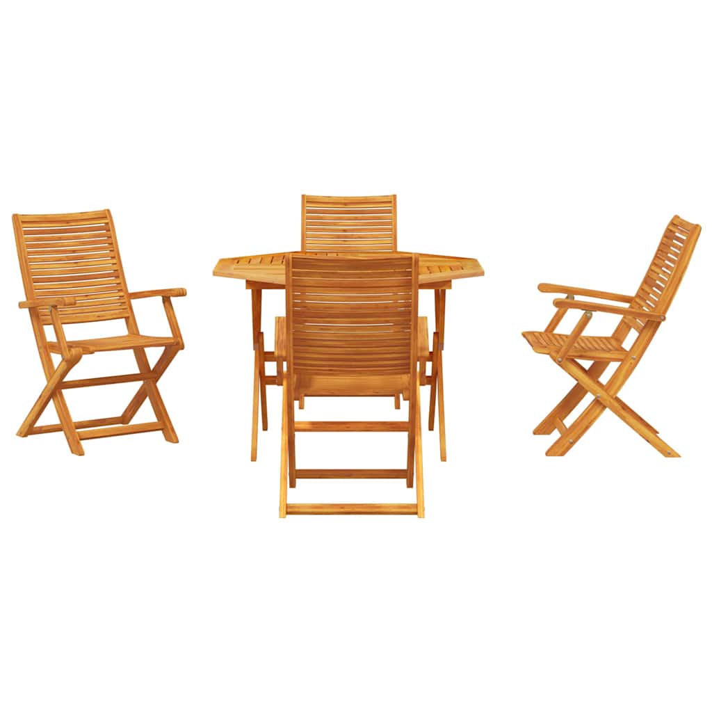 Ensemble de salle à manger pour jardin 5 pcs Marron - XIOS