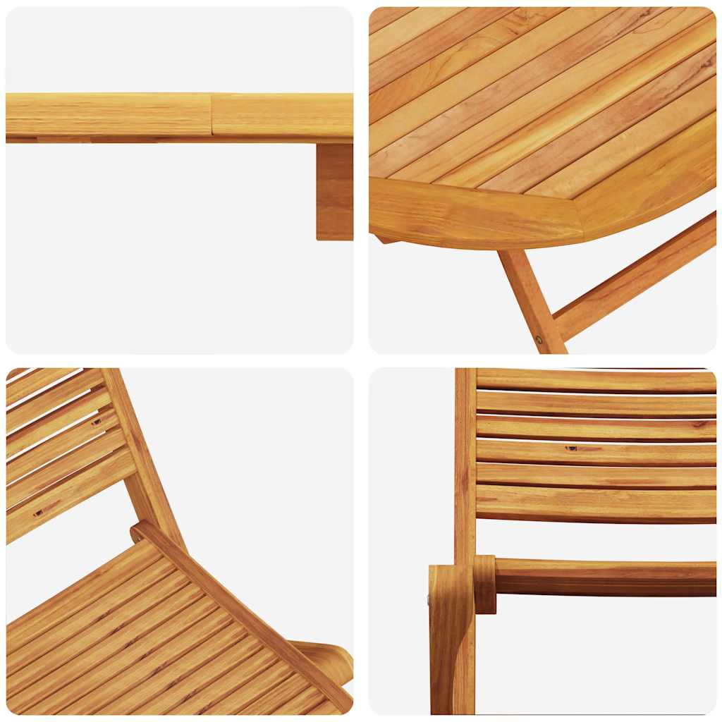 Ensemble de salle à manger pour jardin 5 pcs Marron - XIOS