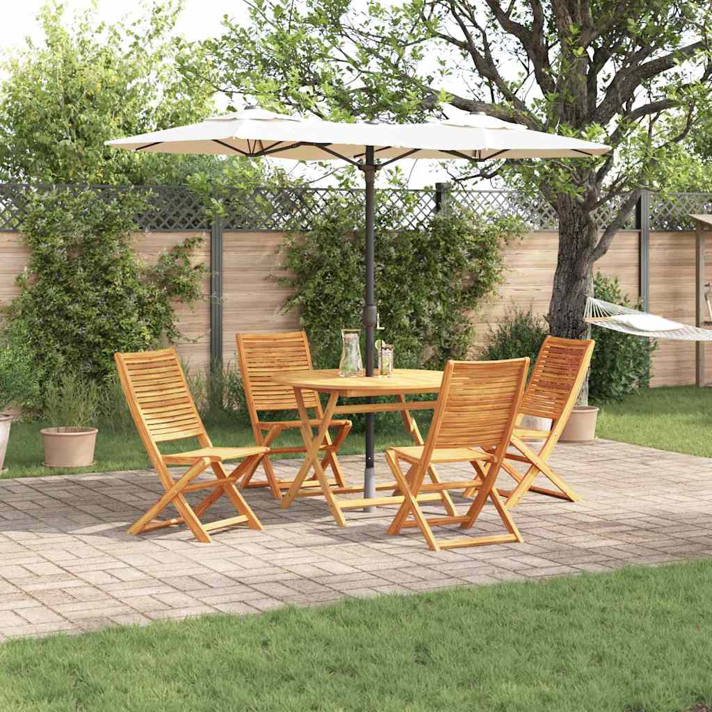 Ensemble de salle à manger pour jardin 5 pcs Marron - XIOS