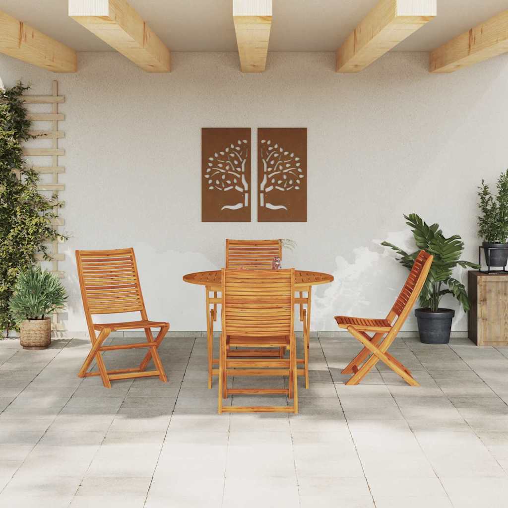 Ensemble de salle à manger pour jardin 5 pcs Marron - XIOS