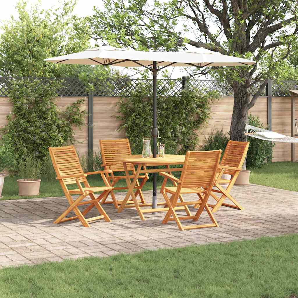 Ensemble de salle à manger pour jardin 5 pcs Marron - XIOS