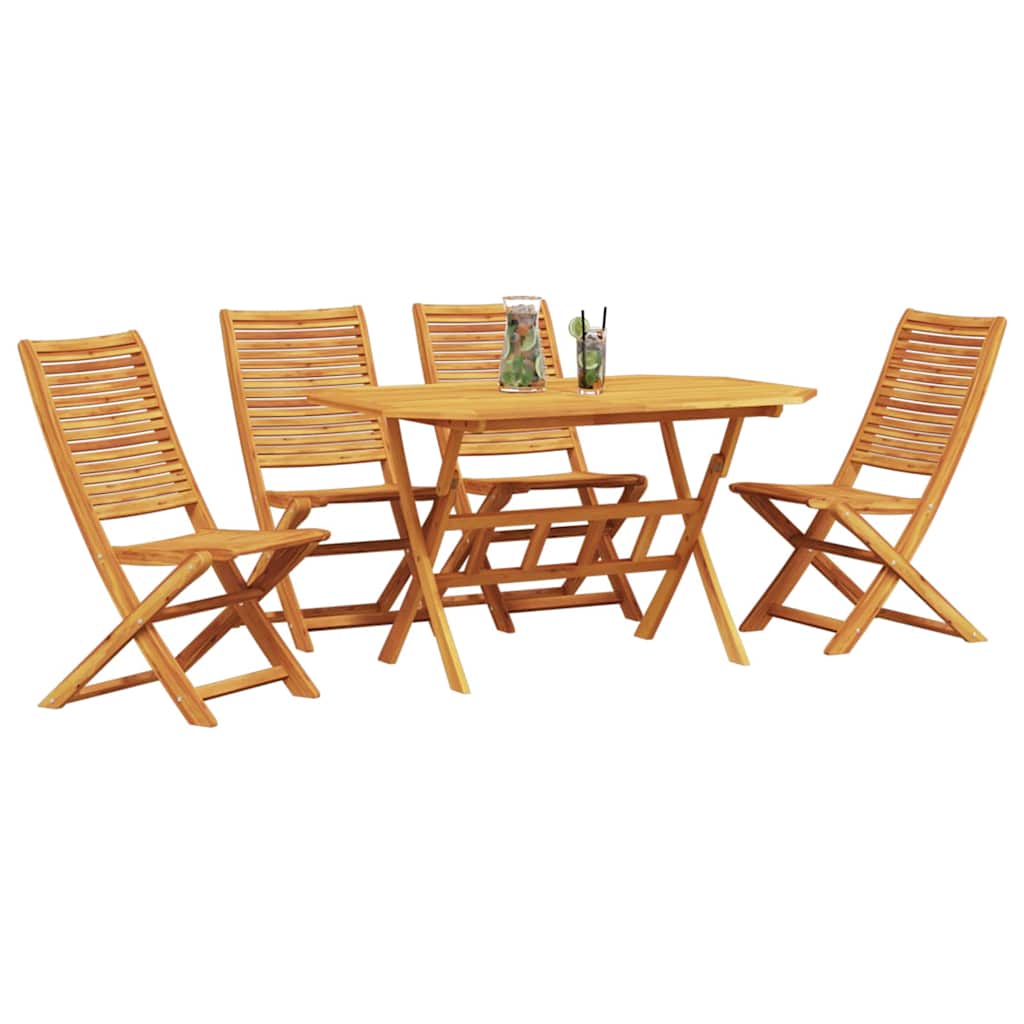 Ensemble de salle à manger pour jardin 5 pcs Marron - XIOS